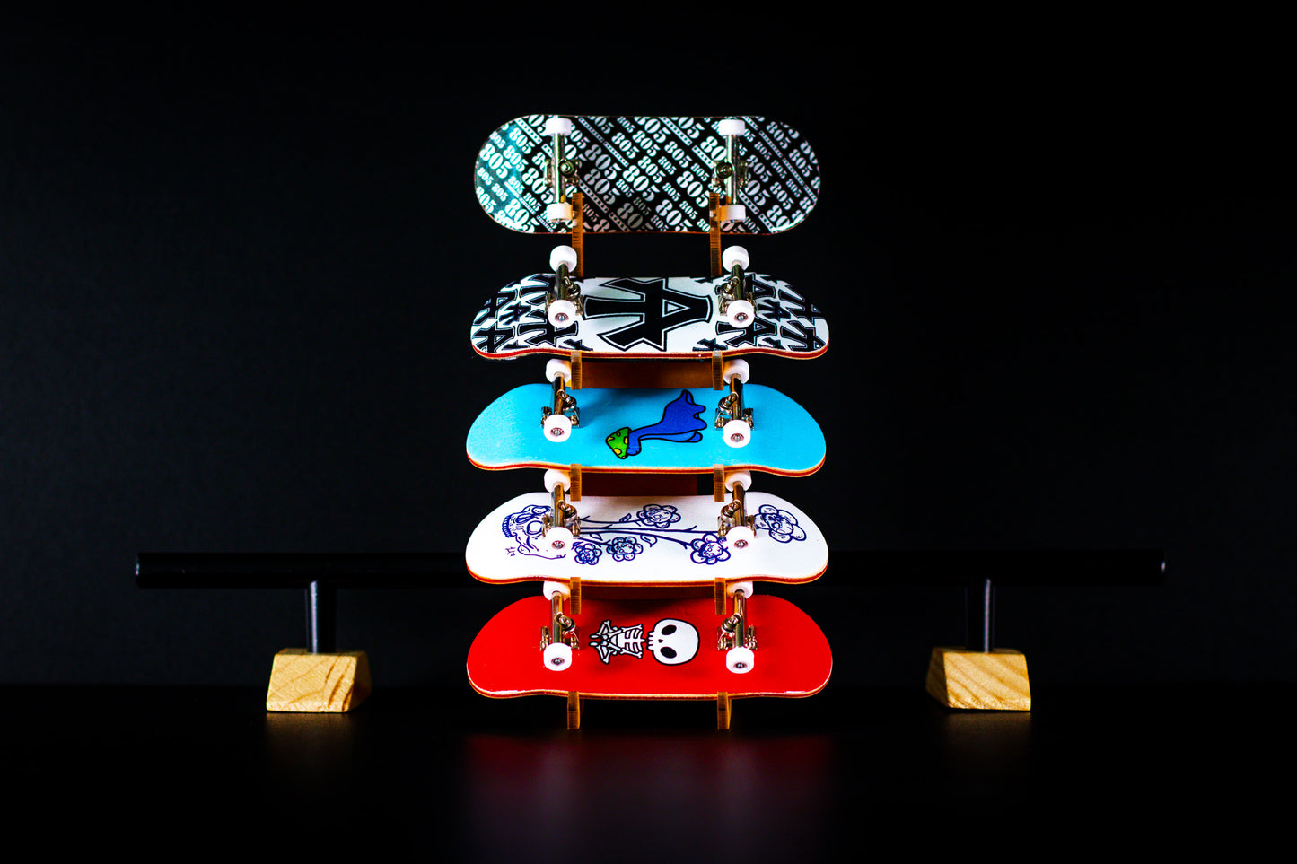 Atown Skate Premium Edition Fingerboard Red Skelly