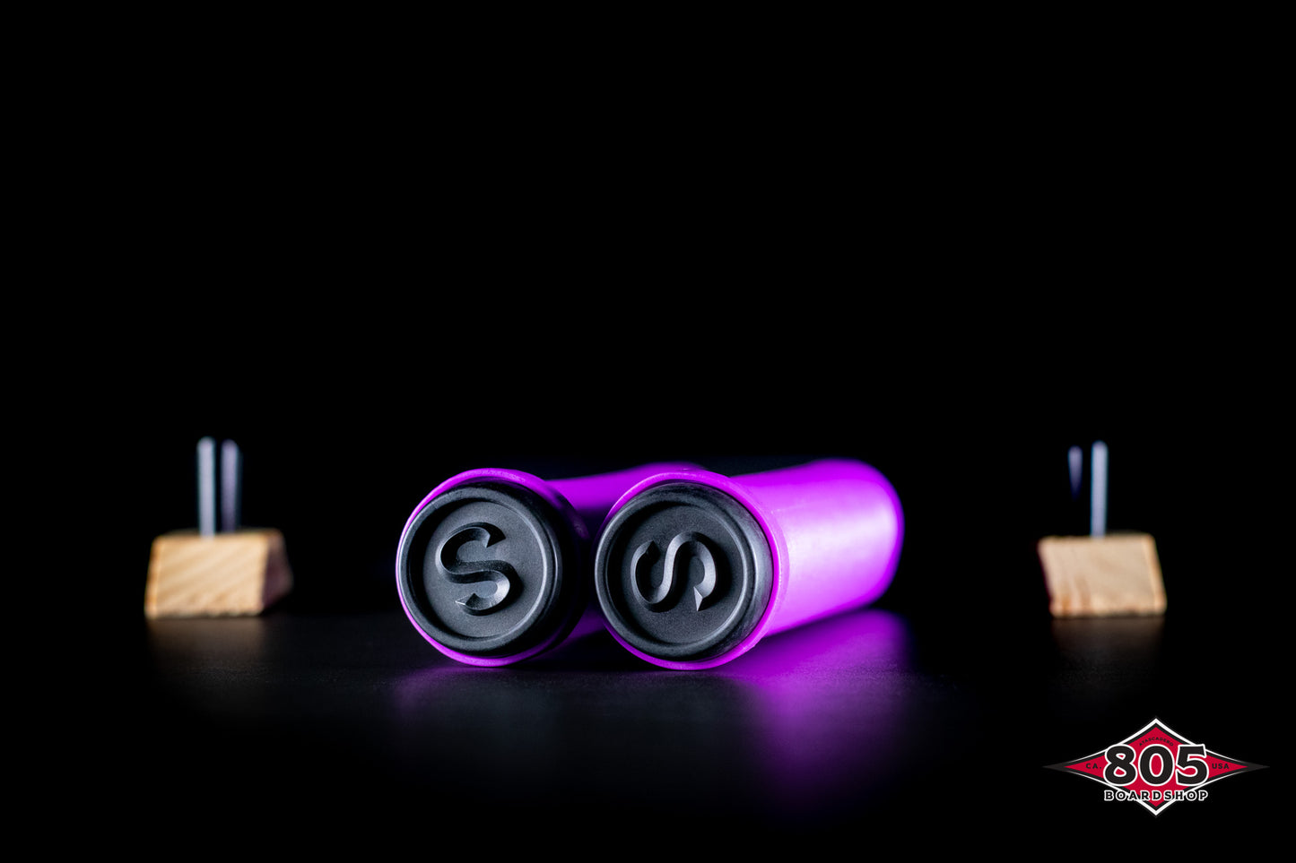 SCT USA Handle Bar Grips with SCT USA High Rebound Rubber Bar Ends Scooters/BMX/Jetski 140mm Purple