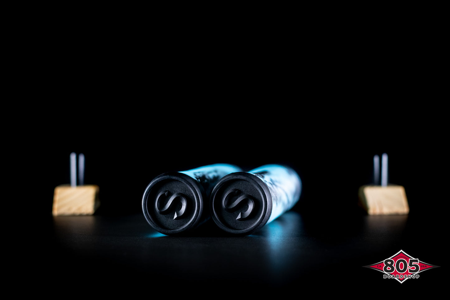 SCT USA Twisted Scooter Bar Grips High Rebound Rubber Bar Ends -Soft 160 mm Long Black/Blue Blend