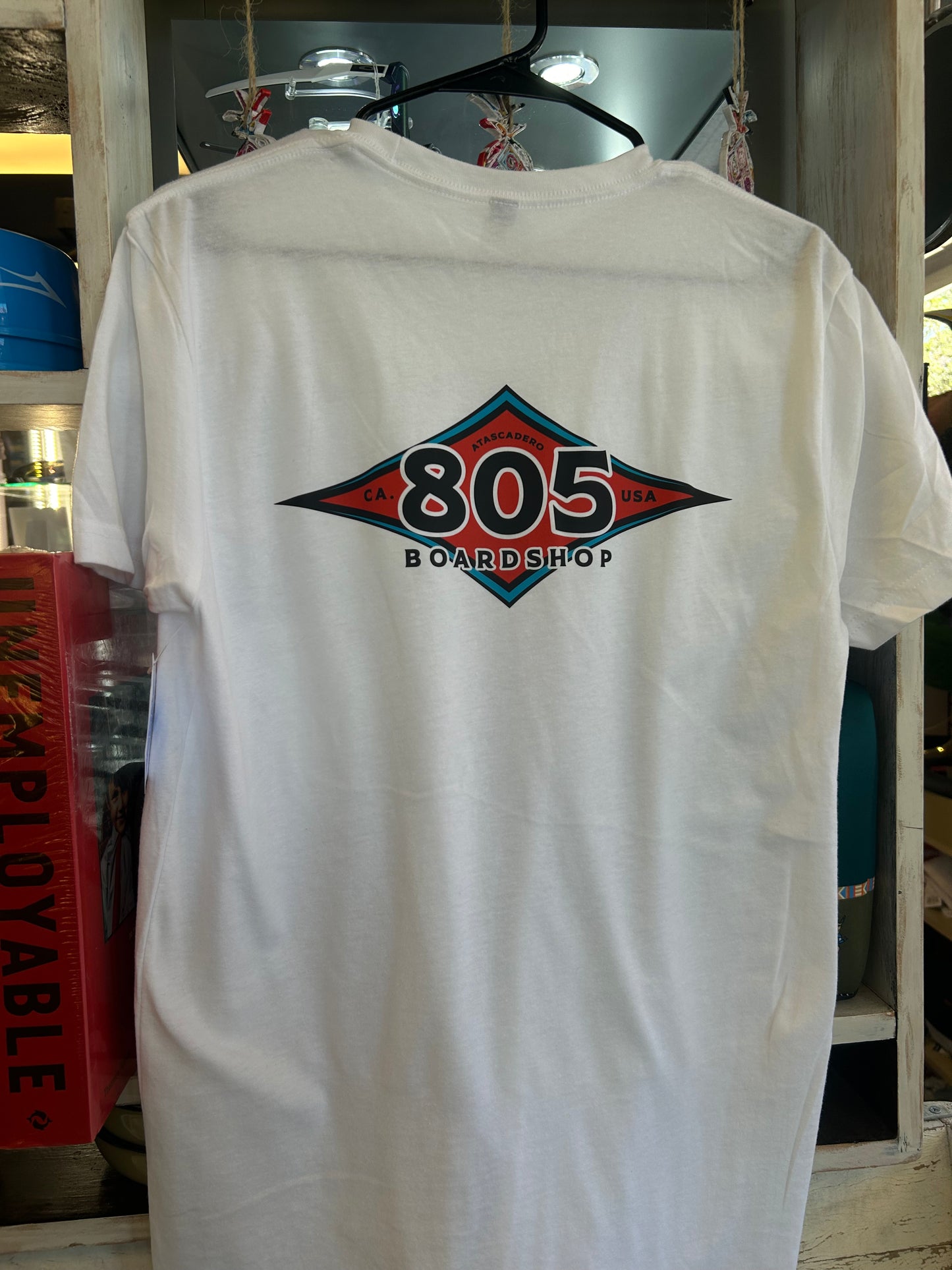 805 Boardshop Men’s (Unisex) Diamond T shirt White