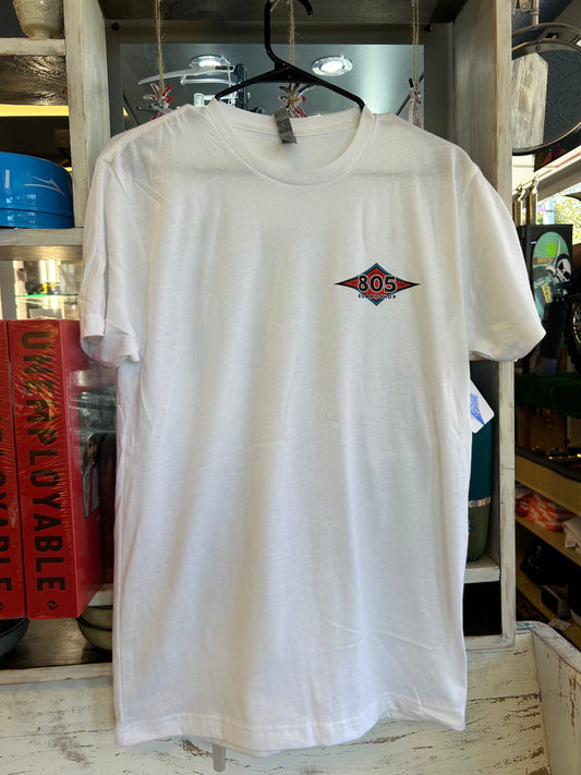 805 Boardshop Men’s (Unisex) Diamond T shirt White
