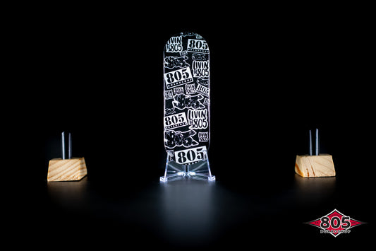 Atown Skate Ultra Premium 34mm Fingerboard - 805 Sticker Bomb - DECK ONLY