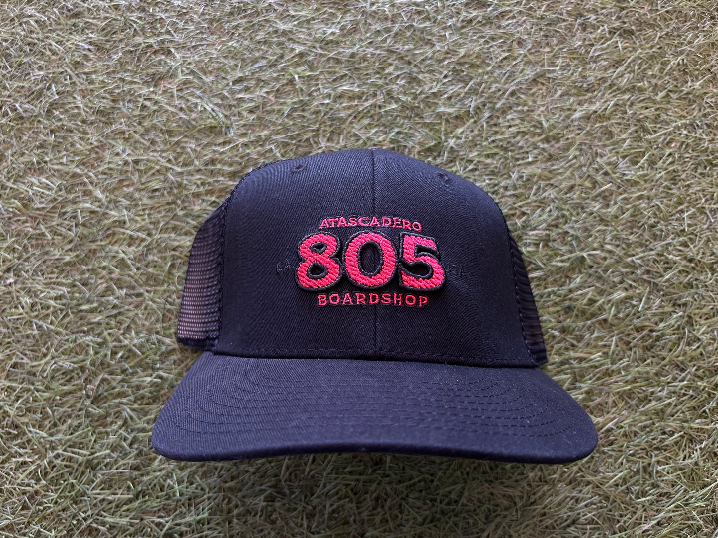 805 Boardshop Print Logo Snapback Hat O/S Red/BLK