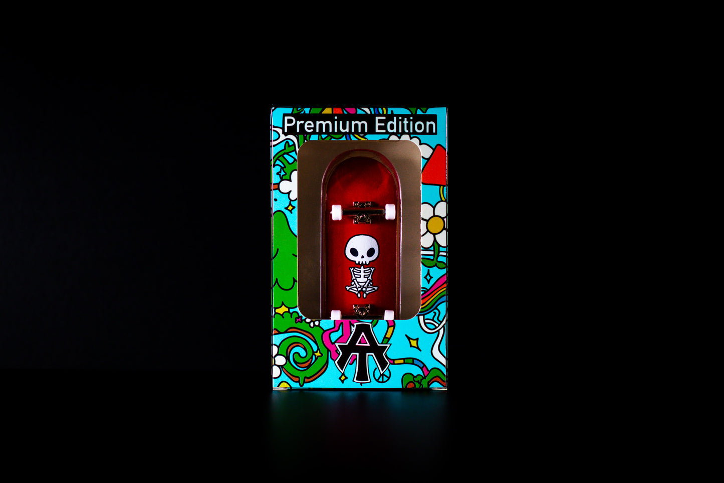 Atown Skate Premium Edition Fingerboard Red Skelly