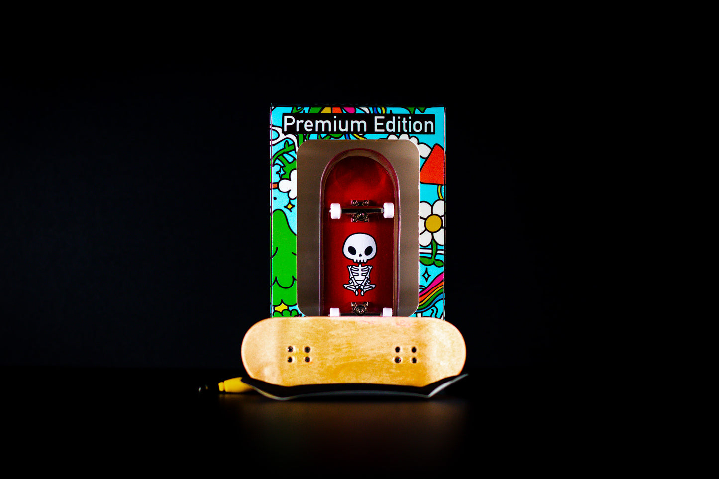 Atown Skate Premium Edition Fingerboard Red Skelly