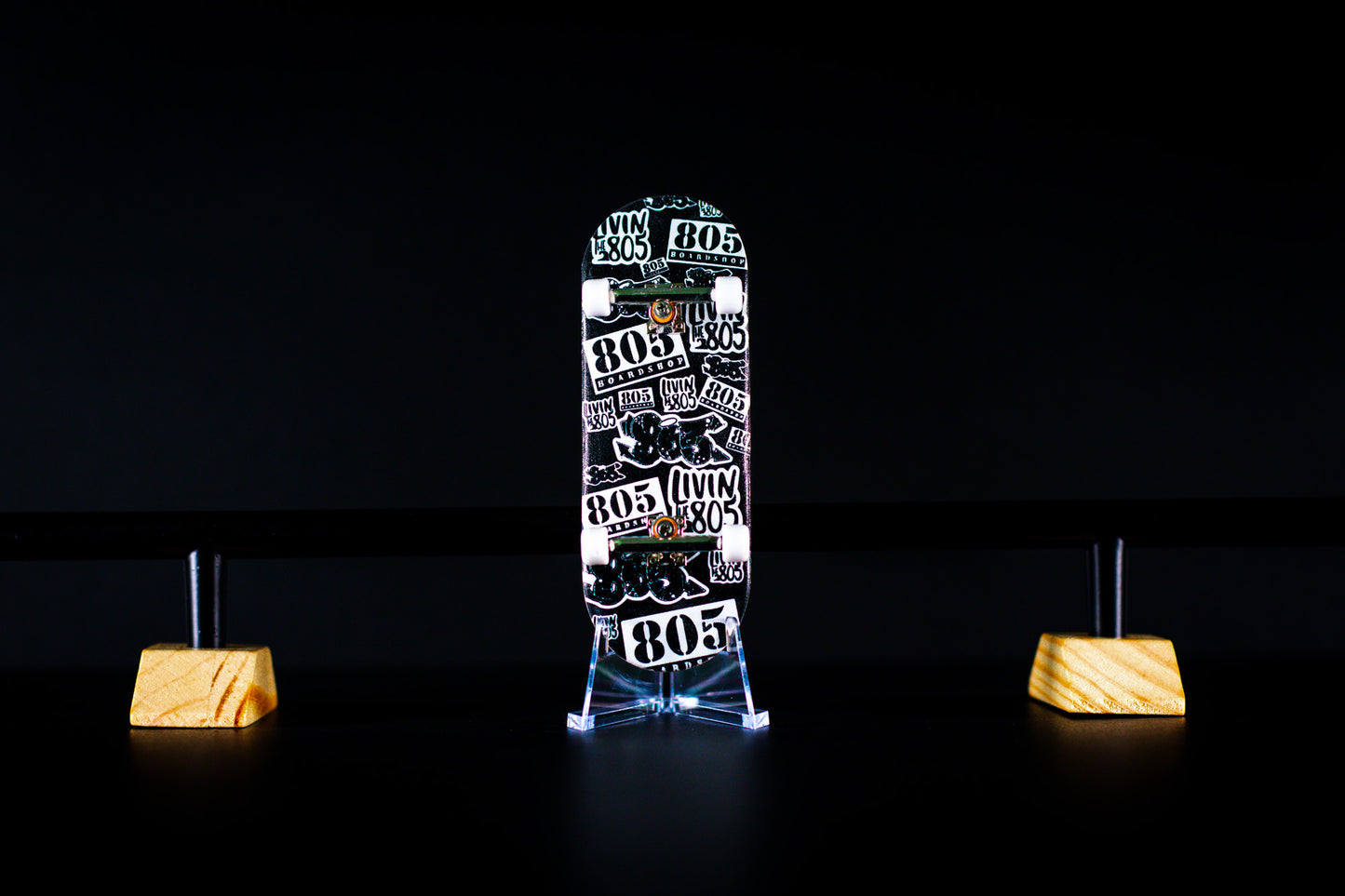 Atown Skate Ultra Premium 34mm Fingerboard - 805 Sticker Bomb - DECK ONLY