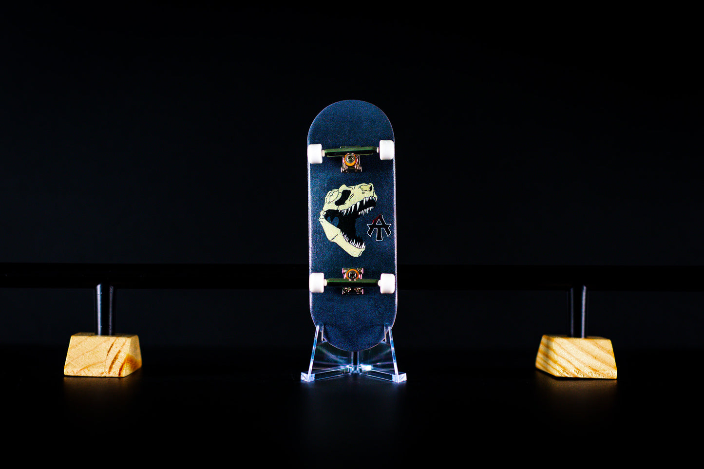 Atown Skate Ultra Premium 34mm Fingerboard - Dino Skull - DECK ONLY