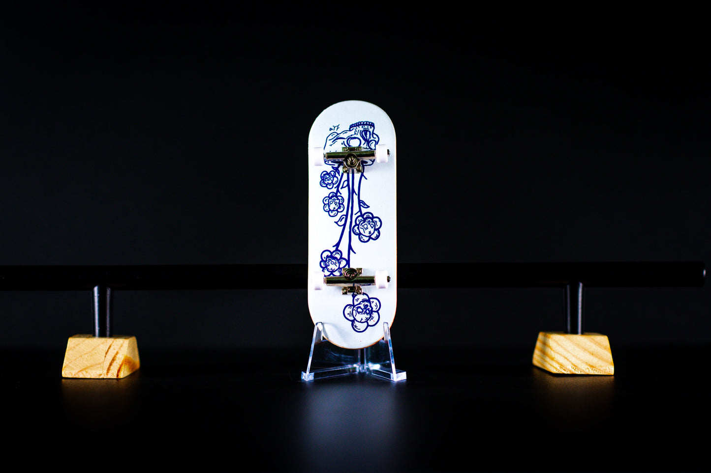 Atown Skate Premium Edition Fingerboard Flower Skulls