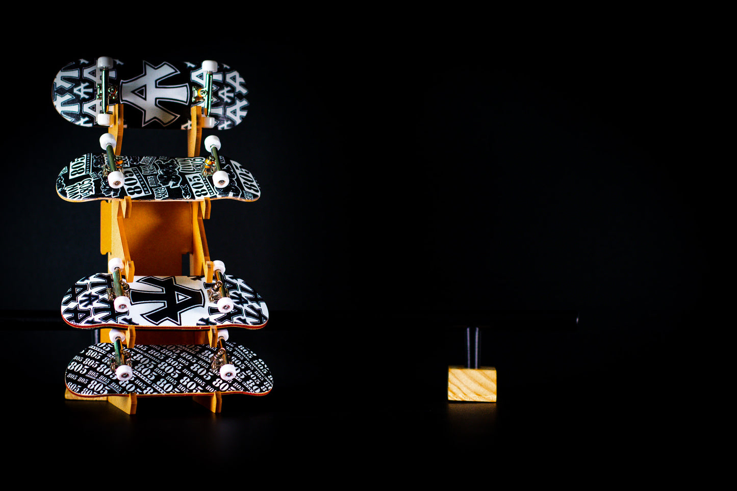 Atown Skate Ultra Premium 34mm Fingerboard - 805 Sticker Bomb - DECK ONLY