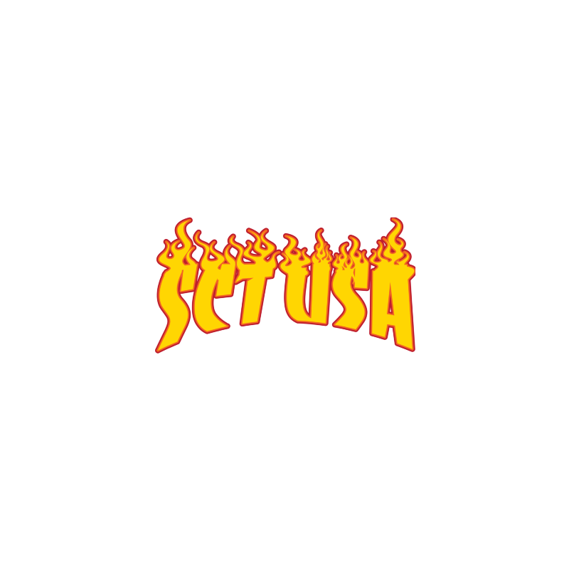 SCT USA Fire Bubble-free stickers