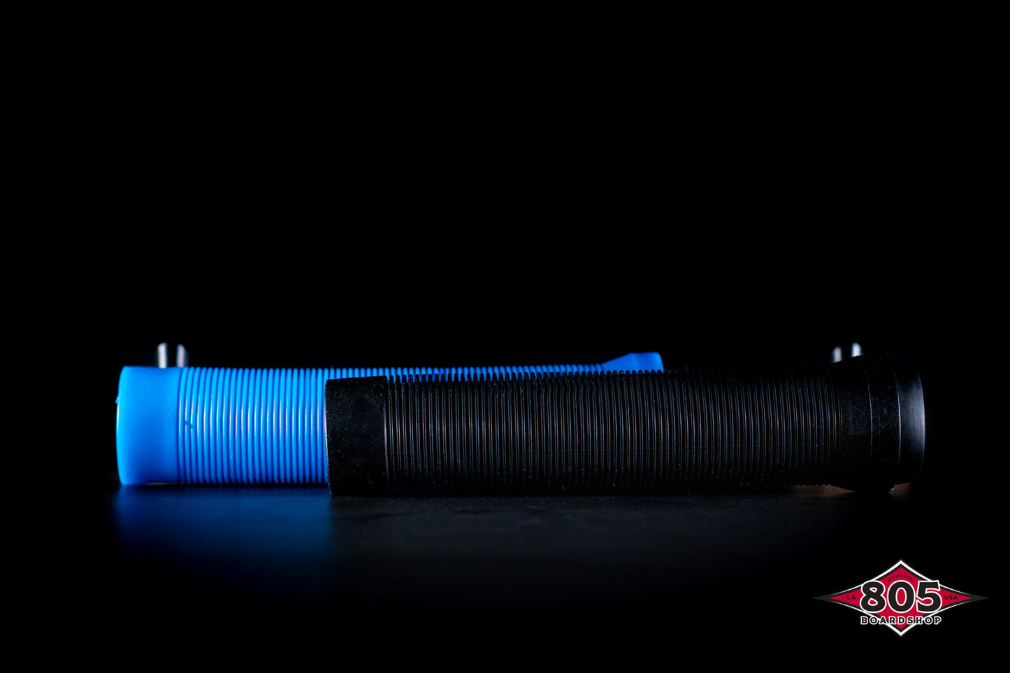 SCT USA Handle Bar Grips with SCT USA High Rebound Rubber Bar Ends Scooters/BMX/Jetski Black and blue