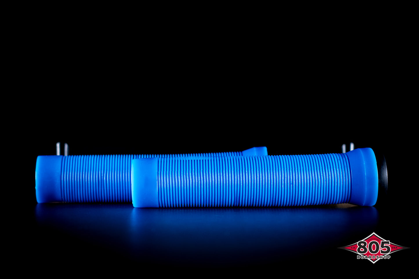 SCT USA Handle Bar Grips with SCT USA High Rebound Rubber Bar Ends Scooters/BMX/Jetski 140mm Blue