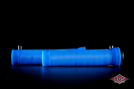 SCT USA Handle Bar Grips with SCT USA High Rebound Rubber Bar Ends Scooters/BMX/Jetski 140mm Blue