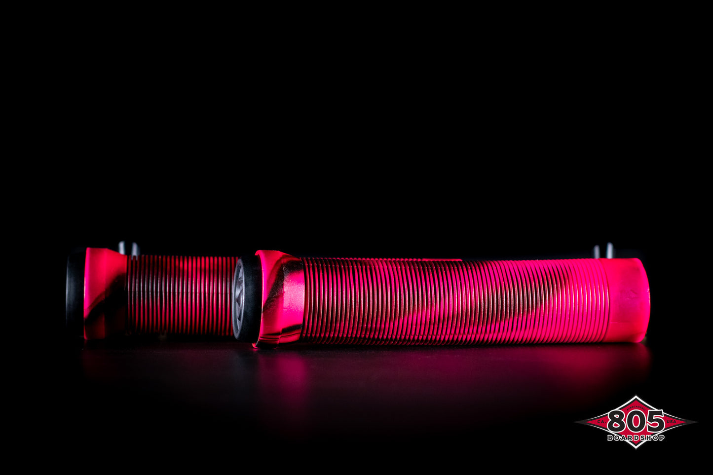 SCT USA Handle Bar Grips with SCT USA High Rebound Rubber Bar Ends Scooters/BMX/Jetski Pink Blend