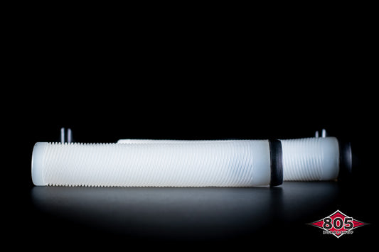 SCT USA Twisted Scooter Bar Grips High Rebound Rubber Bar Ends -Soft 160 mm Long Clear