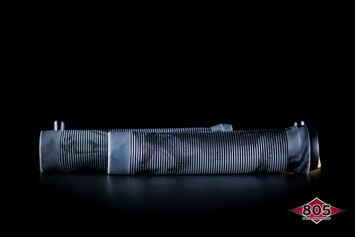 SCT USA Handle Bar Grips with SCT USA High Rebound Rubber Bar Ends Scooters/BMX/Jetski Black and White Blend