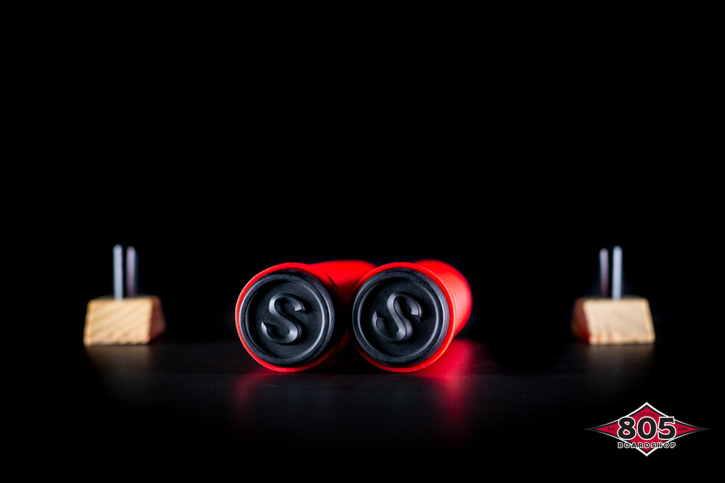 SCT USA Handle Bar Grips with SCT USA High Rebound Rubber Bar Ends Scooters/BMX/Jetski 140mm Red