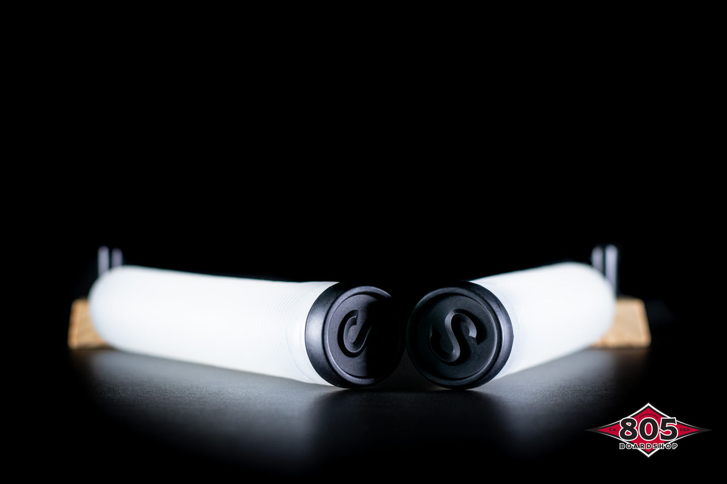 SCT USA Twisted Scooter Bar Grips High Rebound Rubber Bar Ends -Soft 160 mm Long Clear