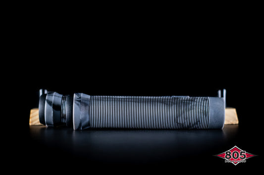 SCT USA Handle Bar Grips with SCT USA High Rebound Rubber Bar Ends Scooters/BMX/Jetski 140mm Grey/Black Blend