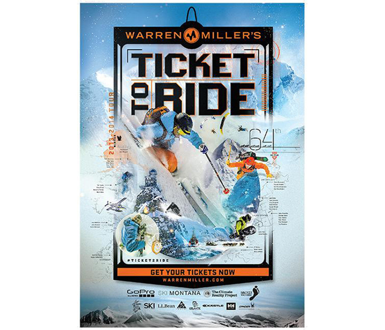 Warren Miller’s Ticket to Ride Blu-ray DVD Combo, Ski & Snowboard