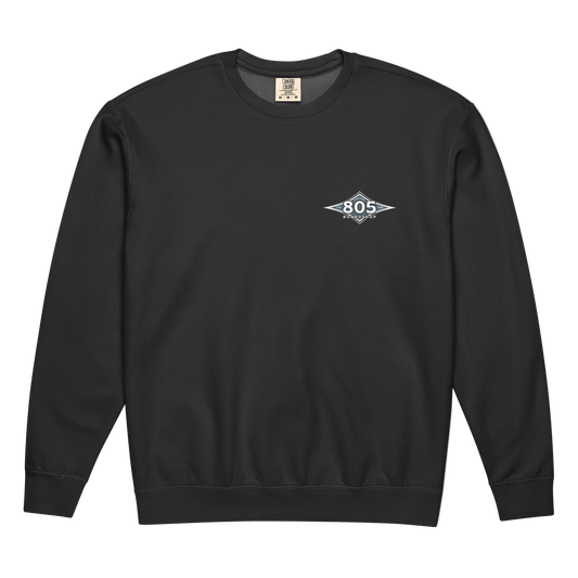 Unisex garment-dyed fleece crewneck sweatshirt